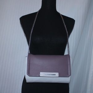 New Danielle Nicole Purple And Cream Chain Crossbody Purse